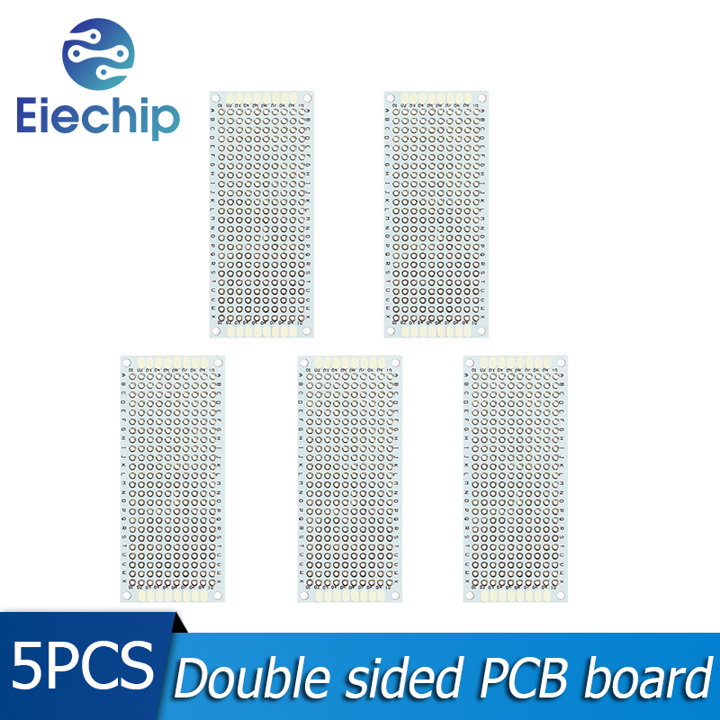 5 개/몫 양면 프로토 타입 PCB 3*7cm Diy 범용 납땜 보드 흰색 Prototyp PCB 범용 회로 기판 3x7cm
